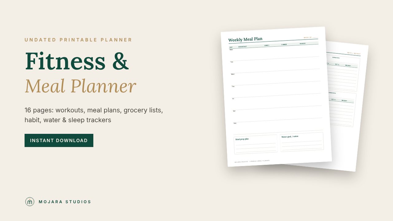 Fitness & Meal Planner