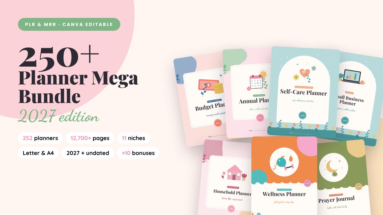 250+ Planner Mega Bundle 2027